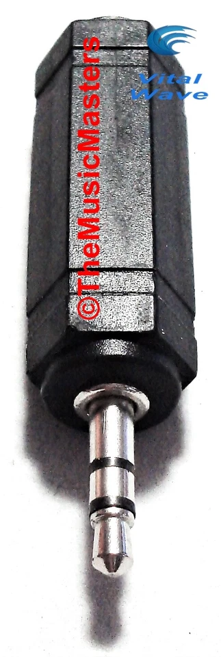 Adaptador de audio para auriculares estéreo enchufe macho 2X 1/4" hembra a 3,5 mm 1/8" VWLTW Foto 3 de 4