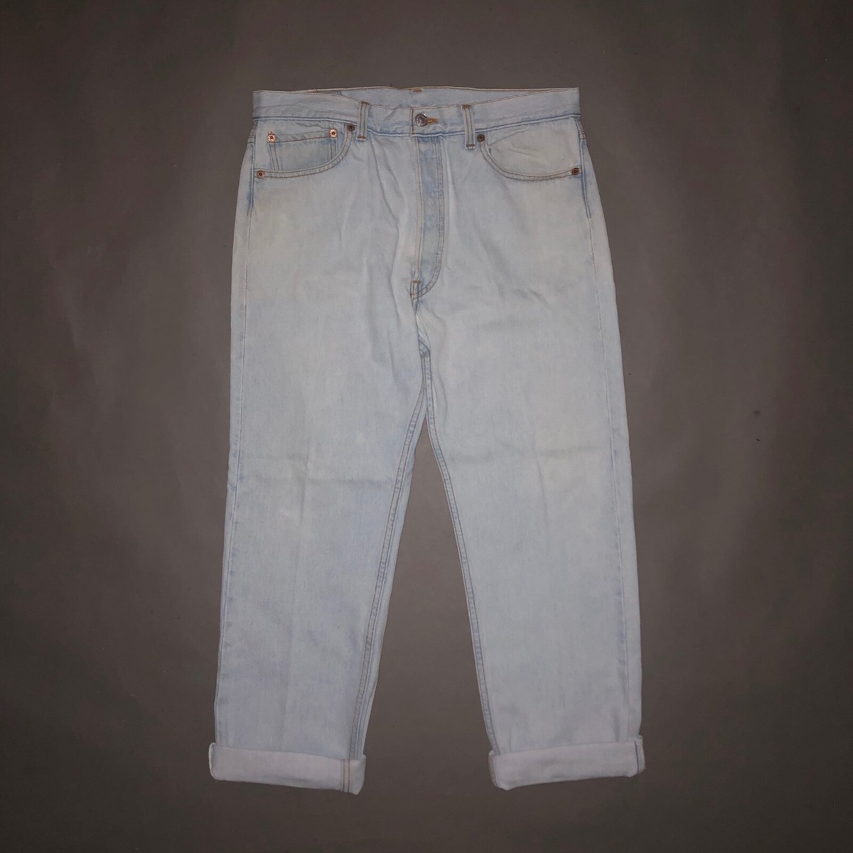 90'S LEVI'S 501 USA製 JEANS 36×30 Vintage 90s Levi's 501 XX Light Denim Jeans 36 X 30 Button Fly