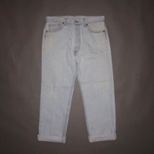 Vintage 90s Levi's 501 XX Light Denim Jeans 36 X 30 Button Fly 1990s Made In USA