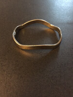 Vintage Sterling Silver 925 Wave Heavy Bangle Bracelet | eBay