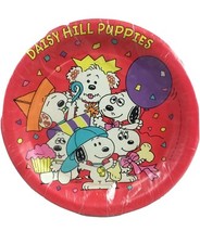 8 Vintage Daisy Hill Puppies Paper Party Plate Snoopy Made In USA 1991 Hallmark