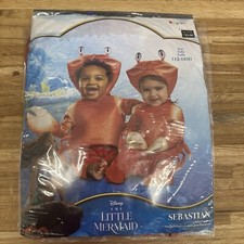 Disney The Little Mermaid Sebastian Costume Lobster Size 12-18 Months Toddler