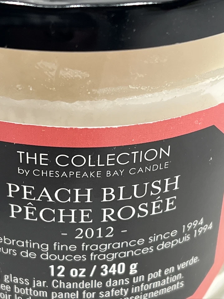 The Collection By Chesapeake Bay Peach Blush Candle 12oz Discontinued Rare - Image 4 of 4