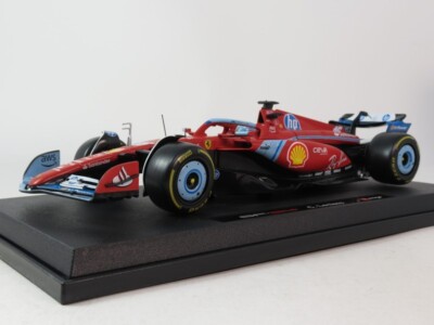 Burago 1:18 Ferrari SF-24 Leclerc Miami GP 2024 Modello Auto Pressofuso