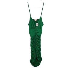 NWT LOVE J Ruched Dress Color Green Size L