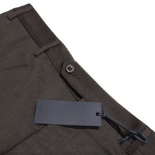 Zanella NWT Dress Pants Size 38 US Devon In Solid Brown 100 Wool