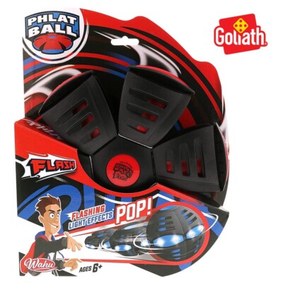 WAHU SCHWARZ & ROT PHLAT BALL MIT BLINKENDEN LICHTEFFEKTEN FANGSPIELZEUG JUNGEN MÄDCHEN 6+