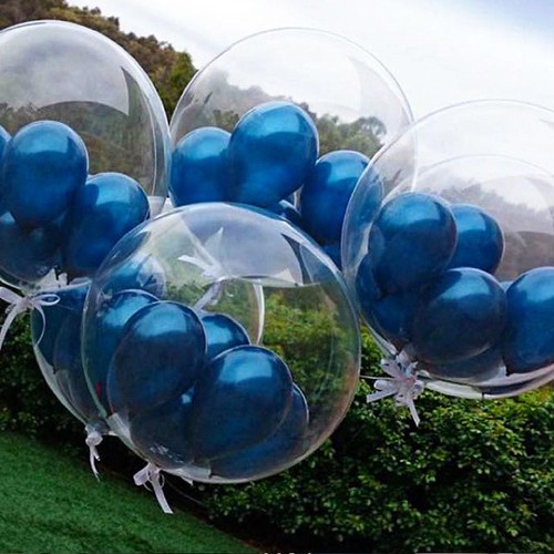 Globos de látex transparente de 10"" y 36"" para boda cumpleaños baby shower confeti - Imagen 4 de 26