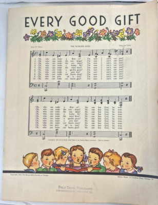 Every Good Gift Song Book  By Grace W. Owens C.L.Parker  Softcover Good