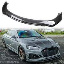 For Audi A3 A4 A5 A6 S3 S4 S5 RS Carbon Fiber Front Bumper Lip Splitter Spoiler