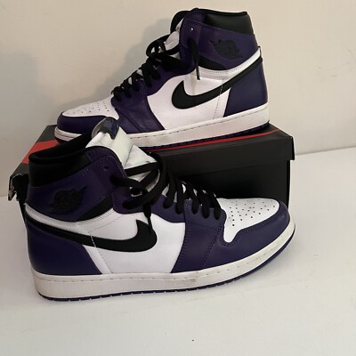 Lightly worn Size 12 - Jordan 1 Retro OG High Court Purple 2.0 with original box
