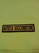 PATCH AUTISTA SOCCORRITORE RICAMATO GIALLO PASTELLO - AMBULANZA- 118 SOCCORSO...