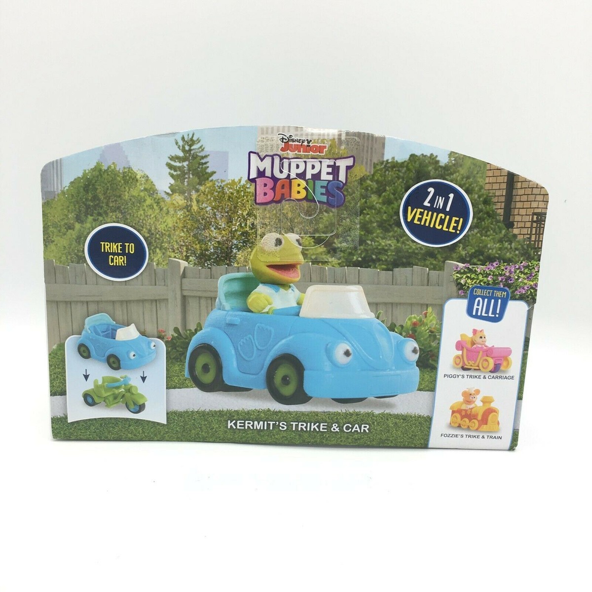 Disney Junior Muppet Babies Kermit The Frog Trike and Car Set 2 in