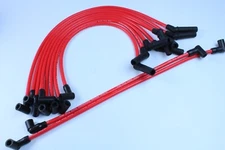 Red 10.5mm 45 Degree Racing Spark Plug Wires Set for Ford 5.0L 5.8L SBF 351W 302