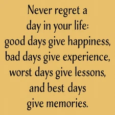 REUSABLE STENCIL ITEM 8460 U 12"X12" NEVER REGRET -MYLAR STENCILS