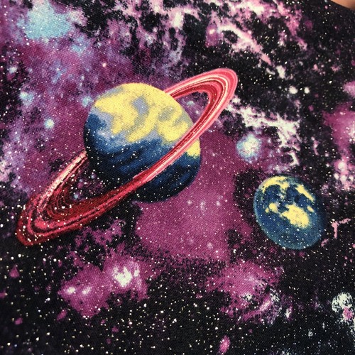 Cotton Glitter Space Fabric 44”x55” Fabric Traditions 2016 - Picture 2 of 4