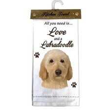 LABRADOODLE BLOND Kitchen Towel 18" by 26" All You Need is..Love  A LABRADOODLE