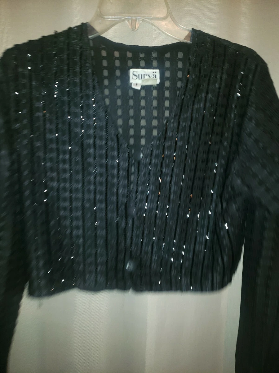 Sheer black store evening jacket
