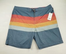 Men's XL Board Shorts 8 1/2" inseam Sits On Knee Striped Goodfellow Co NEW