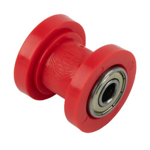 Red 8mm Chain Roller Slider Tensioner Guide Pulley for CRF50 XR50 and More - Picture 1 of 11