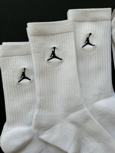 Nike Jordan Jumpman Everyday White Cushioned Crew Socks Small Kids Teen Boy Girl - Picture 4 of 12