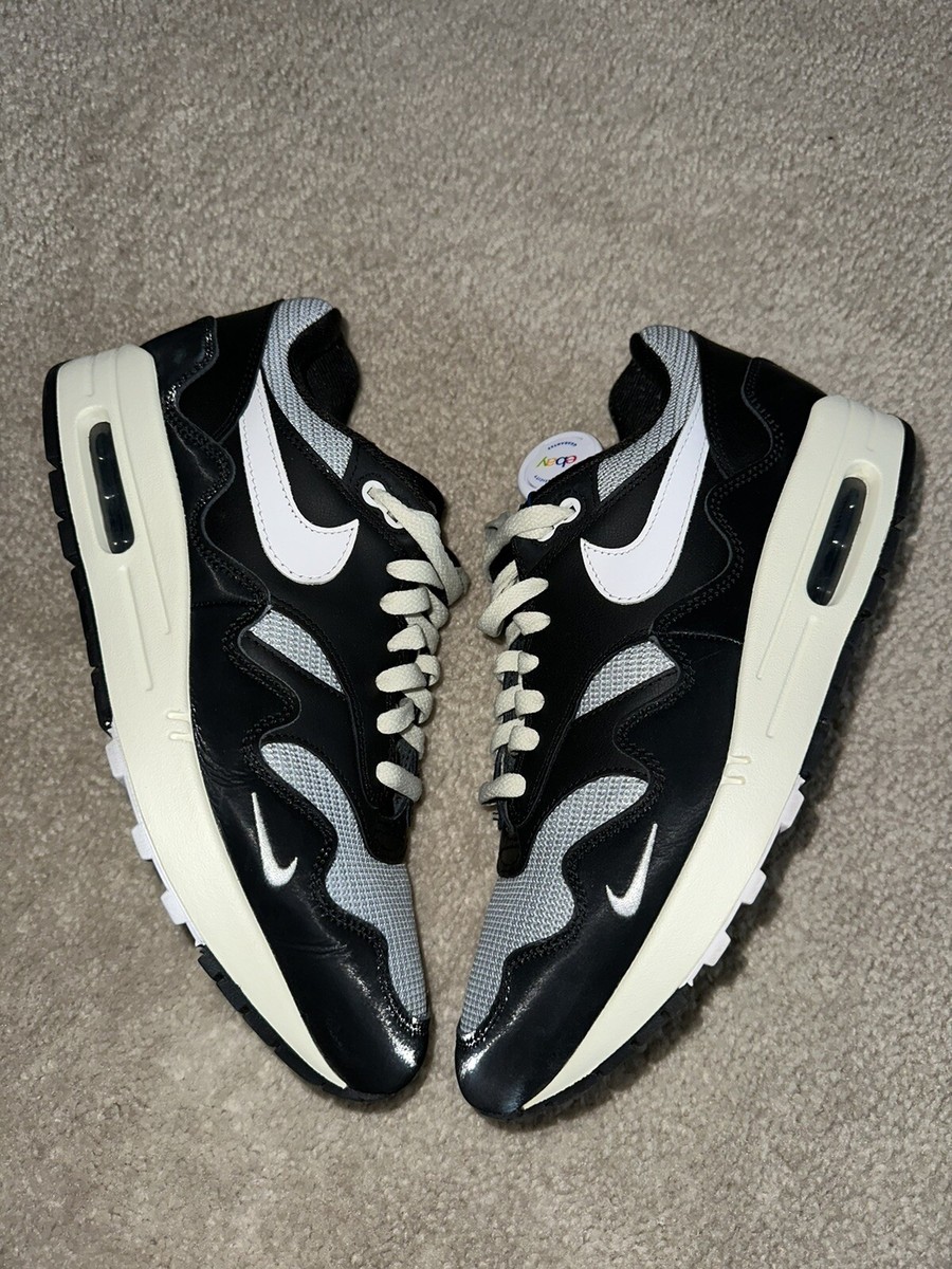 関税込 PATTA × NIKE AIR MAX 1 THE WAVE BLACK DQ0299-001 Size 8.5 - Patta Waves x Nike Air Max 1 Black 42 EU DQ0299