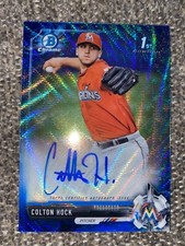 2017 Bowman Draft Chrome Pick Blue Refractor /150 Colton Hock #CDA-CH Auto