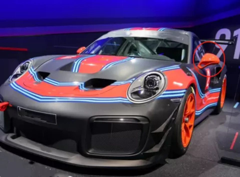 Real Carbon Fiber Side Mirror Cover Caps Add on For Porsche 911 991 GT2 GT3 - Imagem 2 de 4