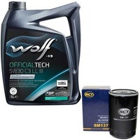 MotoröL Set 5W30 5 Liter + ÖLfilter SM 137 FüR Ford Jeep Cherokee Mazda Seat 1.9