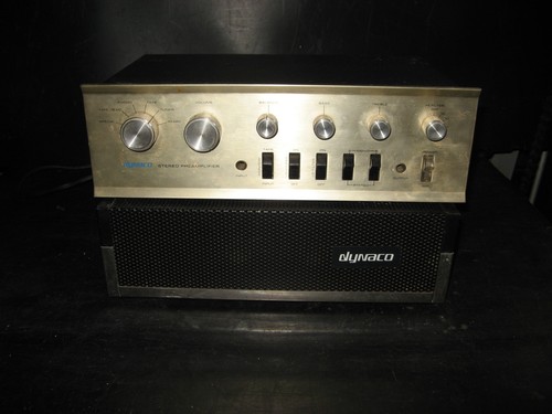 DYNACO COMBO 120A STEREO POWER AMPLIFIER w PAT-4 PRE-AMPLIFIER -- VINTAGE