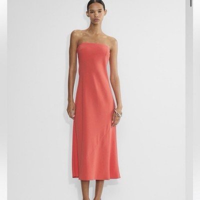 NWT Babaton Glance Midi Dress Size XXS Cherry Red Wedding Cocktail