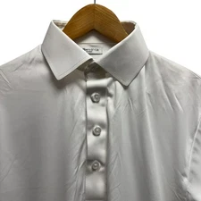 Collars & Co. NEW Men's Size Medium The Dress Collar White Performance Golf Polo