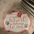 DecoP Hanging Wood Dog Wall Plaque Sign "Home Sweet Home" Paw Prints, Welcome — photo 2