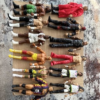 Wrestling Action Figures Mixed Lot w/ Accessories Hands & Belt