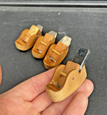 Luthier Plane Set Of 4 - Wooden Violin Making Tools Curved Sole Flat Miniature