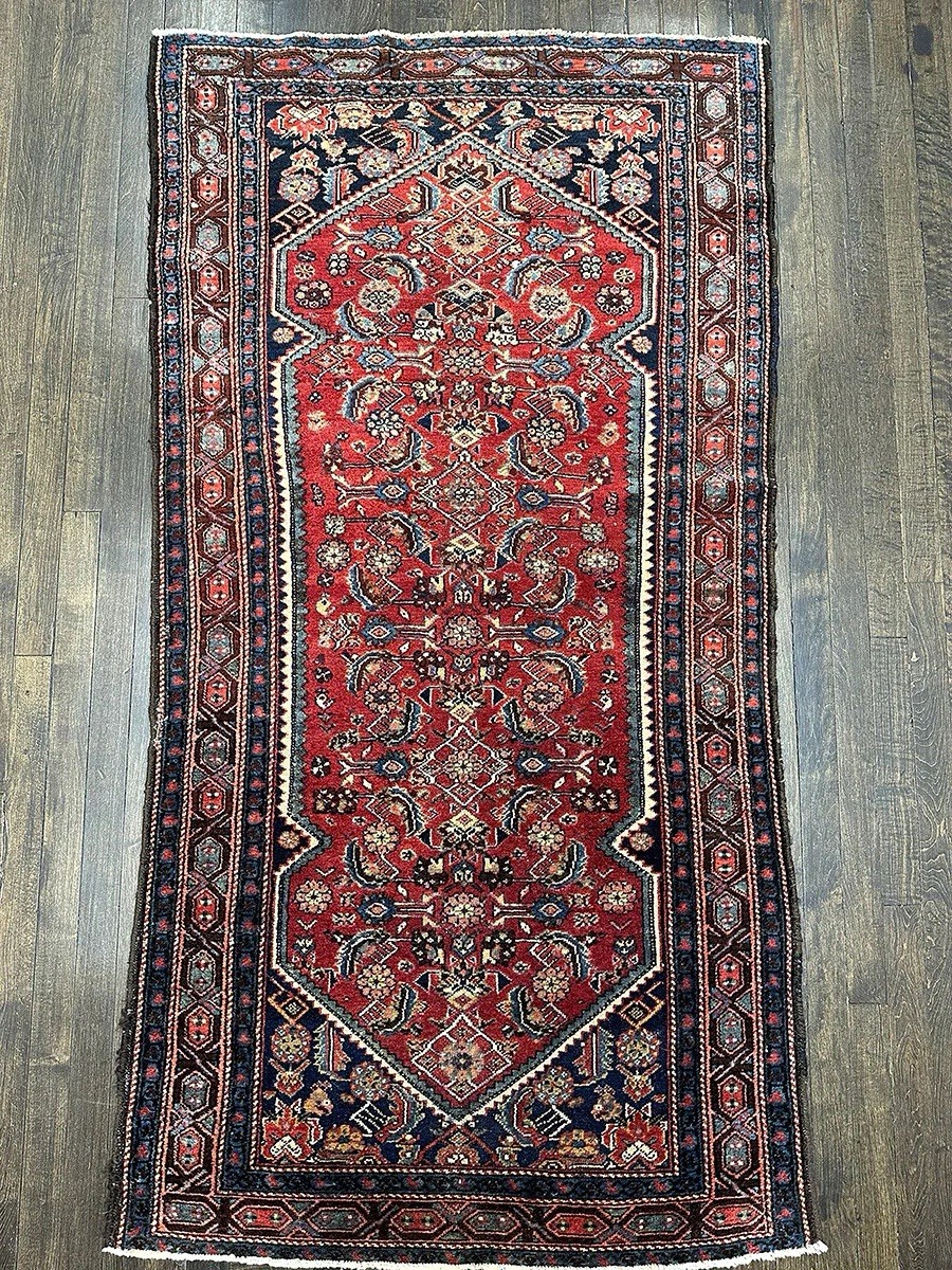 ANTIQUE HERIZ SHORT RUNNER RUG (6x3’1) GORGEOUS COLORS ALL NATURAL ...