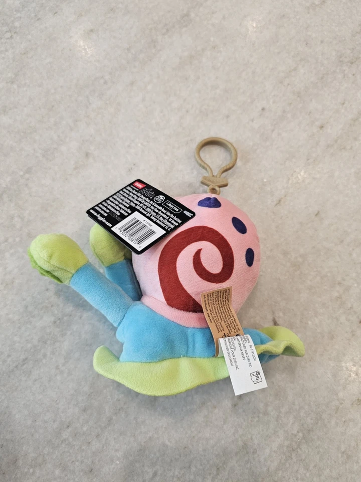 Zuru Fuggler x Spongebob Squarepants Keychain Plush Ring GARY THE PET SNAIL 5 in - Image 4 of 4