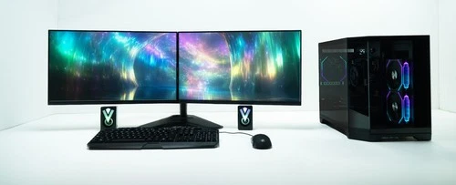 Gaming PC i7 2x 23" Monitor 16Gb Ram 256GB SSD 2TB HDD RTX 3050 Windows 11