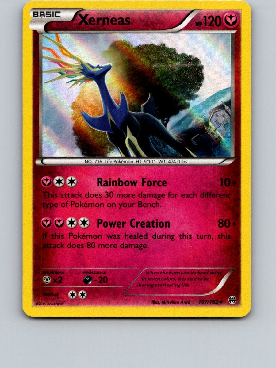 Xerneas 107/162 Holo Rare BREAKthrough Pokemon Near Mint