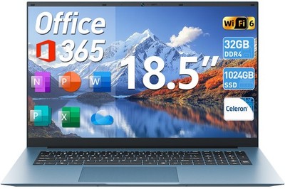 2026 NEW SGIN 18.5 inch FHD Laptop Intel N5095 2.9GHz WIFI6 Win11, Microsoft 365