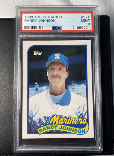 1989 Topps Traded  Randy Johnson (RC) PSA 9 ROOKIE HOF HALL OF FAME - Picture 1 of 2