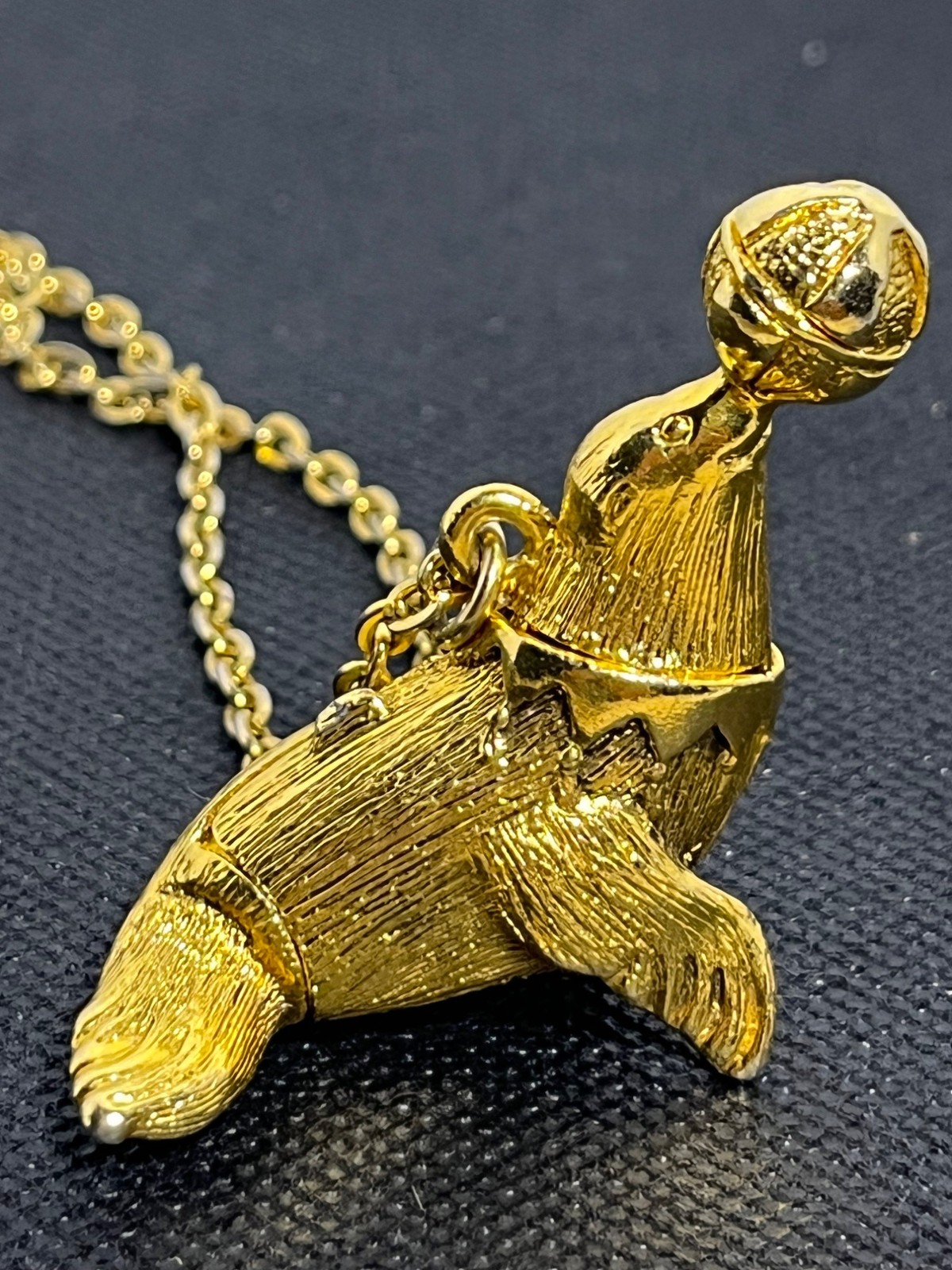 Vintage Max Factor Seal Solid Perfume Necklace Go… - image 12