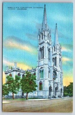 Denver Colorado~Immaculate Conception Cathedral~Rose Window~Gothic~Linen PC