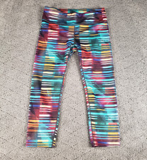 Athleta Pants Womens Medium Multicolor Crop Pull On Gym Athleisure Yoga Leggings