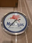 Mobilgas Pegasus Mobil Gas Round Retro Vintage Metal Clock Not Working