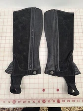 Ovation Half Chaps Short L Suede Black