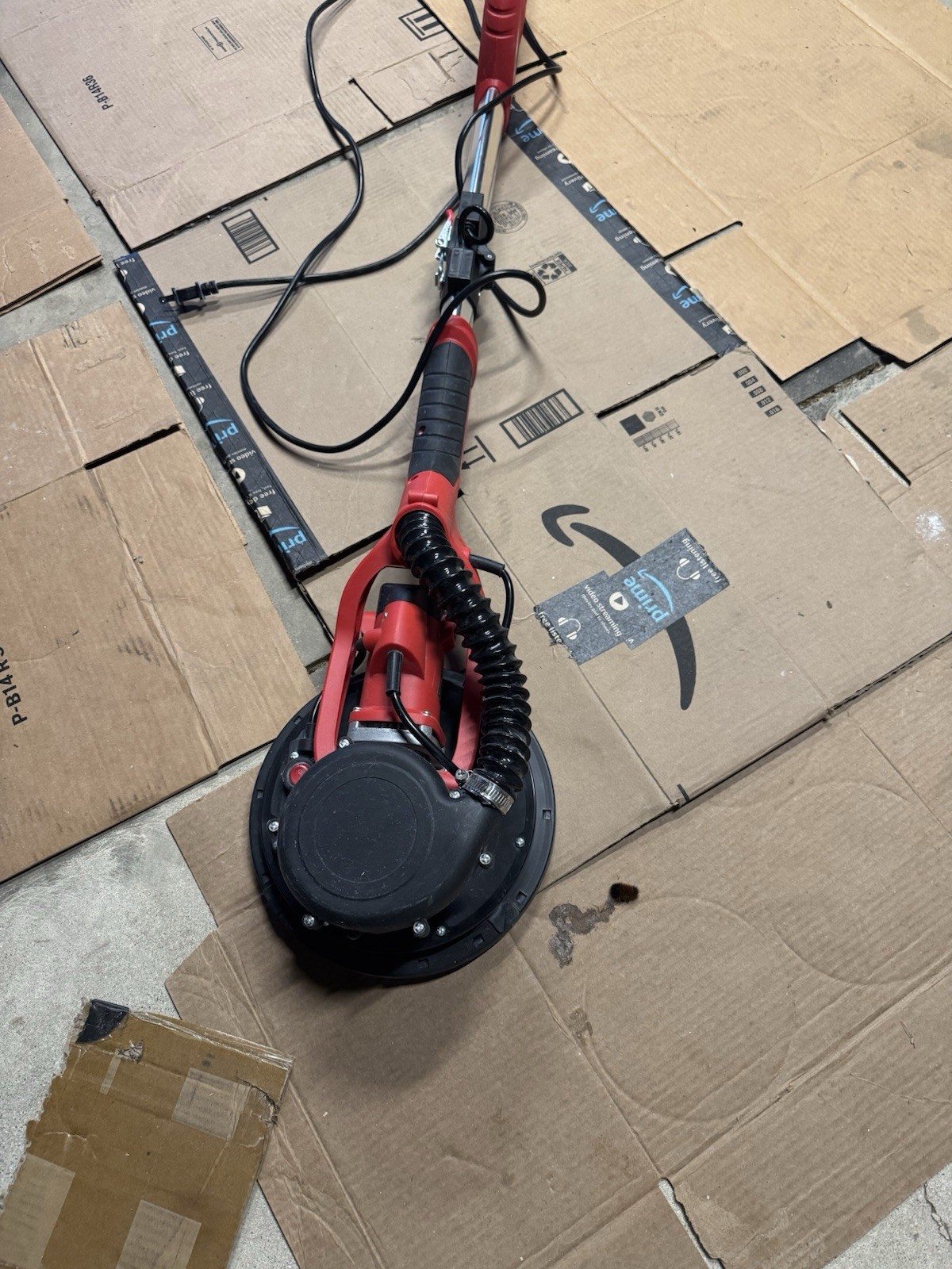 Red Black Corded Electric Drywall Vacuum Sander Handheld Pow