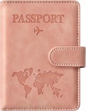Eoehro Passport Holder for Travel Essentials, Passport Wallet Cover Case for Tra