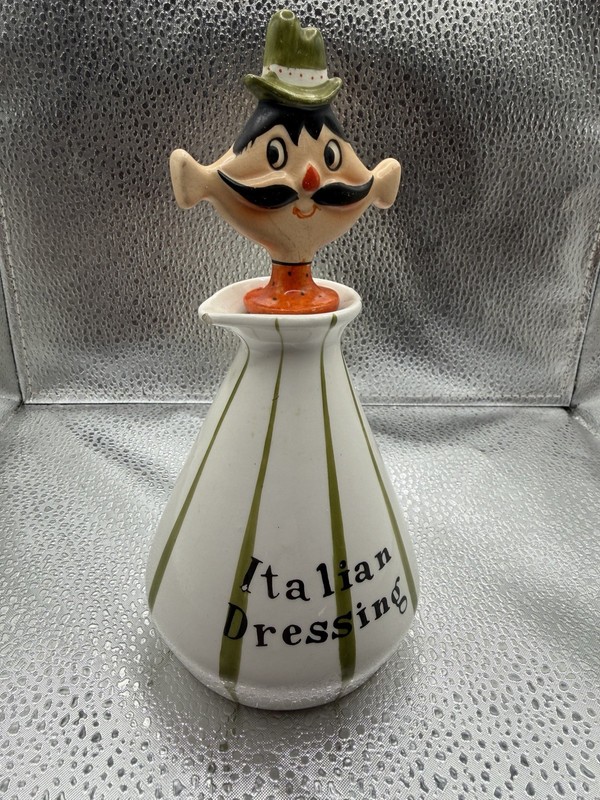 Vintage Holt Howard MCM 1959 Pixieware Italian Dressing Cruet Flathead