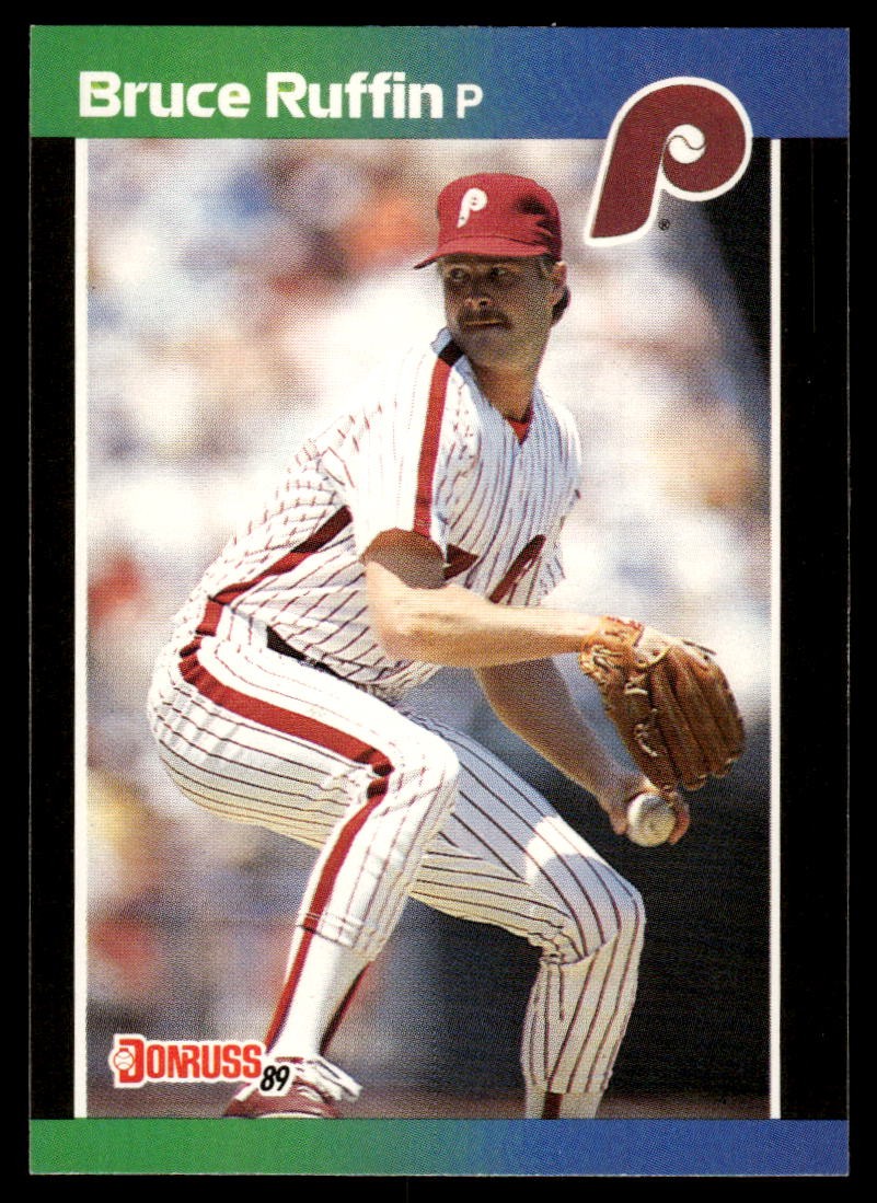 1989 Donruss #515c Bruce Ruffin "LEAF, INC" & "*Denotes
